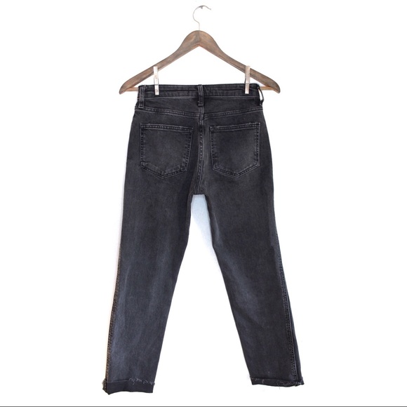 FP Vintage Black Cuffed Boyfriend Jeans 25 0 - Picture 6 of 9